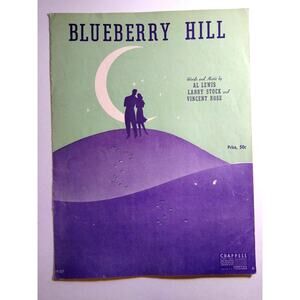 Blueberry Hill Sheet Music 1940 Al Lewis Larry Stock Vincent Rose Words & Music